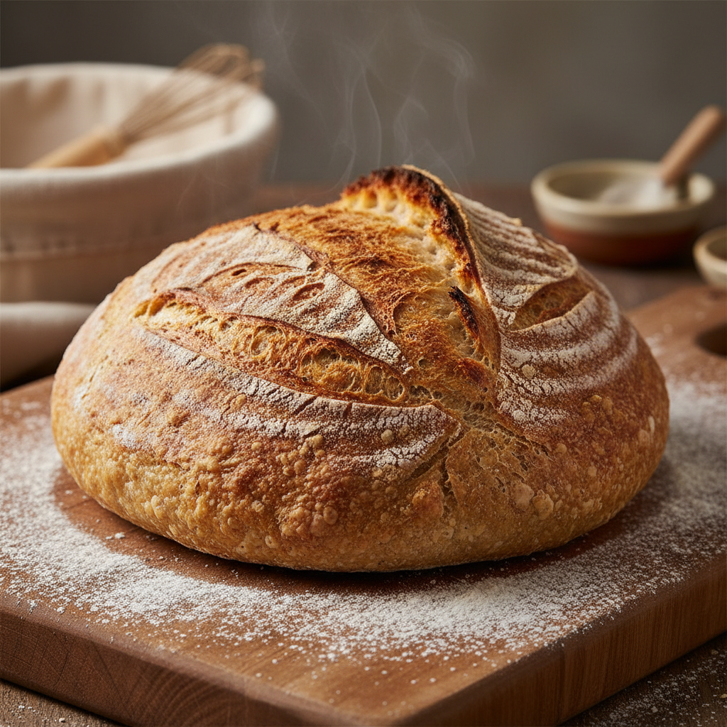 100% Stone Ground, Sprouted, Kamut Sourdough Boule