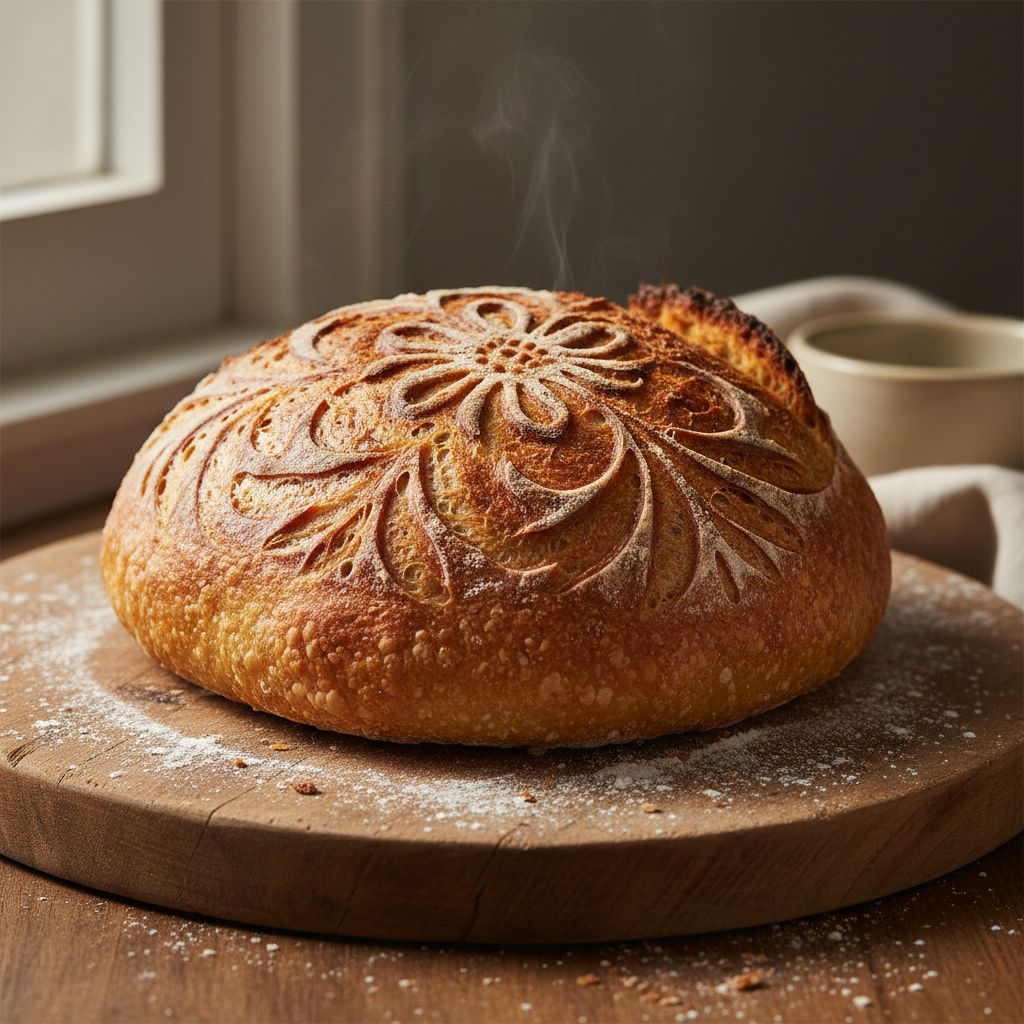 100% Stone Ground, Sprouted, Spelt Sourdough Boule
